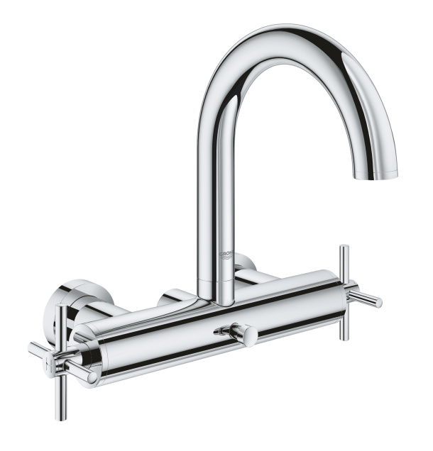 Смеситель для ванны GROHE Atrio двухвентильный, внешнего монтажа, хром (25010003)