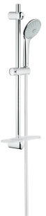 Душевой гарнитур GROHE Euphoria 110 Massage с мыльницей, 3 режима струи, душевая штанга 600 мм, 9,5 л/мин, хром (27243001)