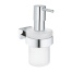 Дозатор жидкого мыла с держателем GROHE Essentials Cube, хром (40756001)
