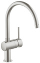 Смеситель для кухни GROHE Minta с поворотным C-изливом, суперсталь (32917DC0)