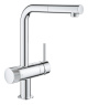 Смеситель для кухонной мойки GROHE Blue Pure Minta, с функцией фильтрации, без фильтра в комплекте, хром (31721000)