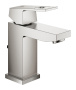 Смеситель для раковины GROHE Eurocube с донным клапаном, суперсталь (23127DC0)