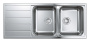 Мойка GROHE K500 с корзинчатым вентилем, нержавеющая сталь (31588SD1)