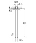 Душевой кронштейн потолочный GROHE Rainshower neutral 292 мм, хром (27484000)