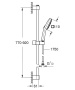 Душевой гарнитур GROHE Tempesta Cube 110, 7.4 л/мин, 2 режима, матовый чёрный (269082433)