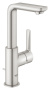 Смеситель для раковины GROHE Lineare с донным клапаном, L-Size, суперсталь (23296DC1)
