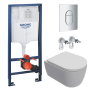 Комплект инсталляции GROHE Rapid SL NW0145/S с унитазом AQUAme AQM2013PRO и сиденьем с микролифтом, смыв Invisible (NW0280)