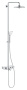 Душевая система GROHE Euphoria SmartControl System 260 Mono с термостатом для ванны, хром (26510000/U1), уцененный товар
