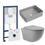 Комплект инсталляции GROHE Rapid SL 38772SH0 с унитазом Aqueduto OVO OVOT2130 и раковиной Aqueduto ESPIRAL ESP0430 (NW0649)