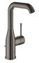 Смеситель для раковины GROHE Essence с донным клапаном, L-size, темный графит глянцевый (24174A01)