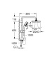 Душевая система GROHE New Tempesta 200 со смесителем для ванны, хром (NB0046)