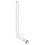 Сливная трубка для смывного устройства для унитаза GROHE, 1000x200 мм, хром (37108000)
