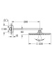 Верхний душ GROHE Rainshower Allure 230 с кронштейном, 9,5 л/мин, 1 режим, 286 мм, хром (26064000)
