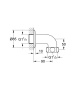 Отводная дуга для Grohtherm XL (35 085/35 086) GROHE, вынос 90 мм, хром (12436000)