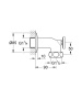 Отводная дуга для Grohtherm XL (35 085/35 086) GROHE с термометром, хром (12444000)