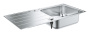 Мойка из нержавеющей стали с корзинчатым вентилем GROHE K500, 100/50 (31563SD1)