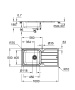 Мойка из нержавеющей стали с корзинчатым вентилем GROHE K500, 100/50 (31563SD1)