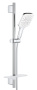 Душевой гарнитур GROHE Vitalio SmartActive 130 Cube с мыльницей, 3 режима струи, душевая штанга 600 мм, 9,5 л/мин, белая луна/хром (26596000)