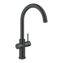 Смеситель для кухни GROHE Blue Home с системой фильтрации, охлаждения и газирования воды, Wi-Fi, черный бархат (31455KS1)