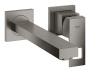 Внешняя часть смесителя для раковины GROHE Eurocube на 2 отверстия, M-Size, темный графит матовый (23447AL0)