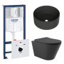 Комплект инсталляции GROHE Rapid SL NW0145/S с унитазом Aqueduto CONE CON0140 и раковиной Aqueduto ESPIRAL D400 ESP0140 (NW0433)