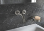 Внешняя часть смесителя для раковины GROHE Atrio Joy настенного монтажа на 2 отверстия, темный графит матовый (19287AL3)