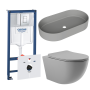Комплект инсталляции GROHE Rapid SL 38775001 с унитазом Aqueduto OVO OVOT2130 и раковиной Aqueduto ESPIRAL ESP0230 (NW0613)