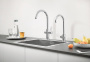 Смеситель для кухонной мойки GROHE Blue Professional с системой фильтрации, охлаждения и газирования воды, хром (31607002)