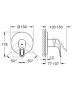 Внешняя часть смесителя для душа GROHE Eurostyle Solid, хром (24048003)