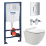Комплект инсталляции GROHE NW0145/S с унитазом AQUAme AQM2002 и сиденьем с микролифтом (NW0182/S)
