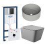 Комплект инсталляции GROHE Solido 38811KF0 с унитазом Aqueduto MACIO MACT2130 и раковиной Aqueduto ESPIRAL D400 ESP0130 (NW0594)