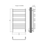 Полотенцесушитель электрический Aquatek Пандора П10 500x900, хром AQ EL RPC1090CH