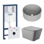 Комплект инсталляции GROHE Rapid SL NW0145/S с унитазом Aqueduto MACIO MAC0130 и раковиной Aqueduto ESPIRAL D400 ESP0130 (NW0405)