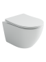Подвесной унитаз Ceramicanova Уно безободковый, смыв Торнадо, белый (CN11001T)