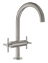 Смеситель для раковины GROHE Atrio двухвентильный, суперсталь (21019DC3)
