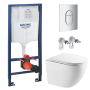 Комплект инсталляции GROHE Rapid SL NW0145/S с унитазом AQUAme AQM2014PRO и сиденьем с микролифтом, смыв Invisible (NW0281)