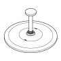 Верхний душ GROHE Rainshower Mono 310, 9,5 л/мин, 1 режим, 142 мм, фантомный черный (22122KF0)