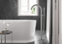 Внешняя часть смесителя для ванны GROHE Atrio напольного монтажа, двухвентильный, суперсталь (25044DC3)