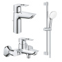 Готовый комплект для ванной комнаты GROHE BauLoop, хром (129682)
