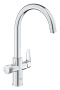 Смеситель для кухонной мойки GROHE Blue Pure BauCurve с функцией фильтрации, без фильтра в комплекте, хром (30580000)