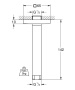 Душевой кронштейн потолочный GROHE Rainshower neutral 151 мм, хром (27485000)