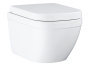 Унитаз GROHE Euro Ceramic подвесной, компактный, с сиденьем с микролифтом, альпин-белый (39693000)
