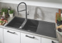 Мойка GROHE K500 с двумя чашами, 1160 x 500 мм, серый гранит (31647AT0)