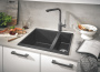 Мойка GROHE K500 с 1,5 чашей, 555 x 460 мм, черный гранит (31648AP0)