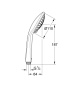 Ручной душ GROHE Euphoria 110 Champagne, 3 режима, хром (27222000)