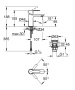 Смеситель для раковины GROHE Lineare, XS-size, хром (23791001)