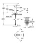Смеситель для раковины GROHE Lineare с донным клапаном, суперсталь (23791DC1)
