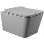 Унитаз подвесной Aqueduto MACIO 520*370 безободковый, сиденье с микролифтом, серый матовый (MACT2130)