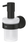 Дозатор жидкого мыла GROHE Essentials с держателем, матовый черный (1022572430)
