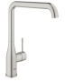 Смеситель для кухни GROHE Accent с поворотным L-образным изливом, суперсталь (30423DC0)